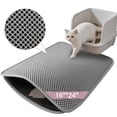 thumbnail image 1 of Cat Litter Mat, 16"×24" Double Layer Litter Trapping Mat, Waterproof & Non-Slip Cat Litter Box Mat, Easy Clean Kitty Litter Catcher Mat for Indoor Cats, 1 of 8