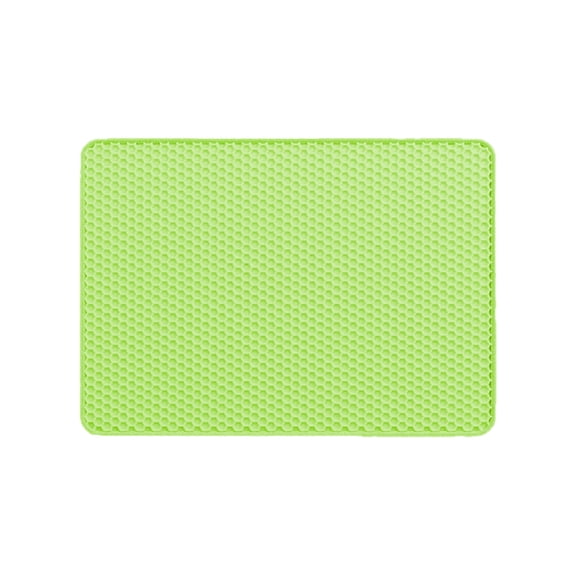 Cat Litter Mat - 30'' x 22'' Large Litter Trapping Mat, Easy to Clean Litter Box Mat, Urine-Proof and Non-Slip Litter Trapping Mat, Cat Toilet Training Systems Accessories (Green)
