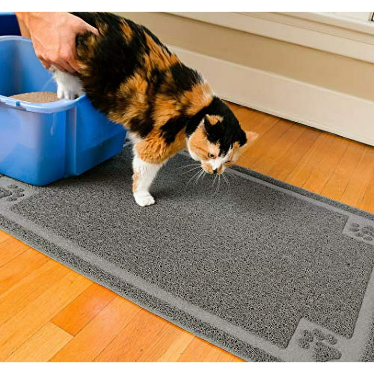 Cat Litter Mat by CleanHouse Pets (XL Size: 36x24) - Non-Slip, Durable,  Easy to Clean, Water Resistant - Eliminates Litter Tracking, Soft on Kitty  Paws, Scatter Control, Covered Litter Box Mat 