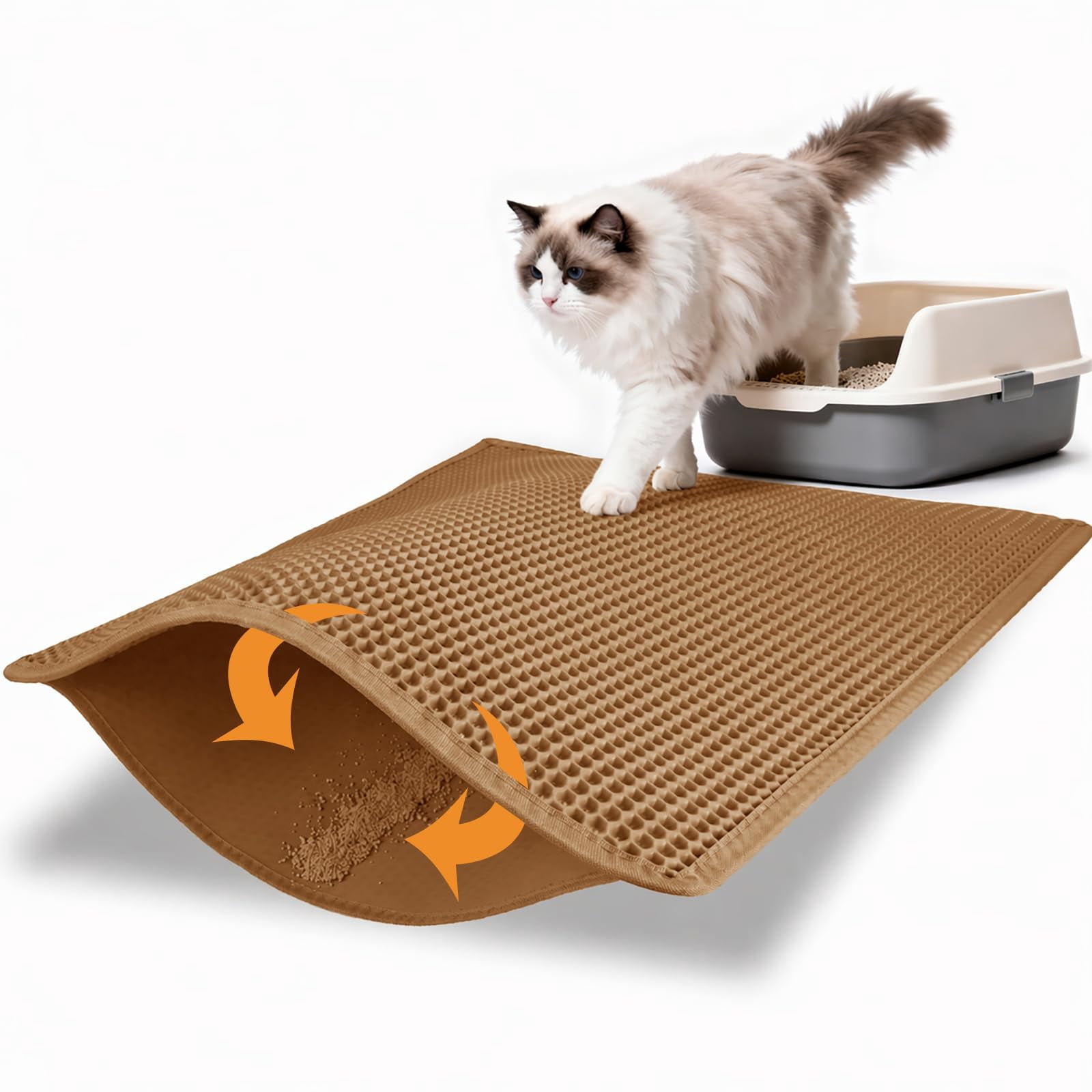 Cat Litter Mat Double Layer Waterproof Proofping 1 Pack (30''x24 ...