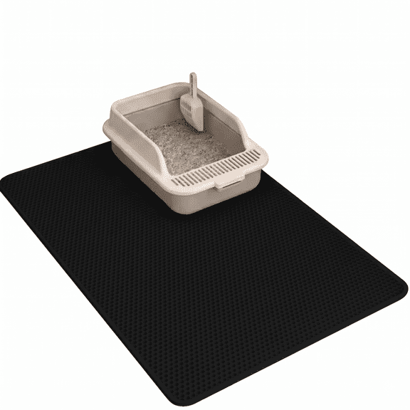 Cat Litter Mat, Dual-Layer Honeycomb Design for Effective Litter Trapping, Waterproof & Washable EVA Mat, Non-Slip & Scratch-Resistant Litter Catcher for Cats