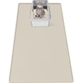 thumbnail image 1 of Cat Litter Mat, Extra Large 51" x 25.6" Silicone Mat Litter Trapping Mat for Scatter Control, Soft on Kitty Paws, Easy to Clean (Beige), 1 of 13