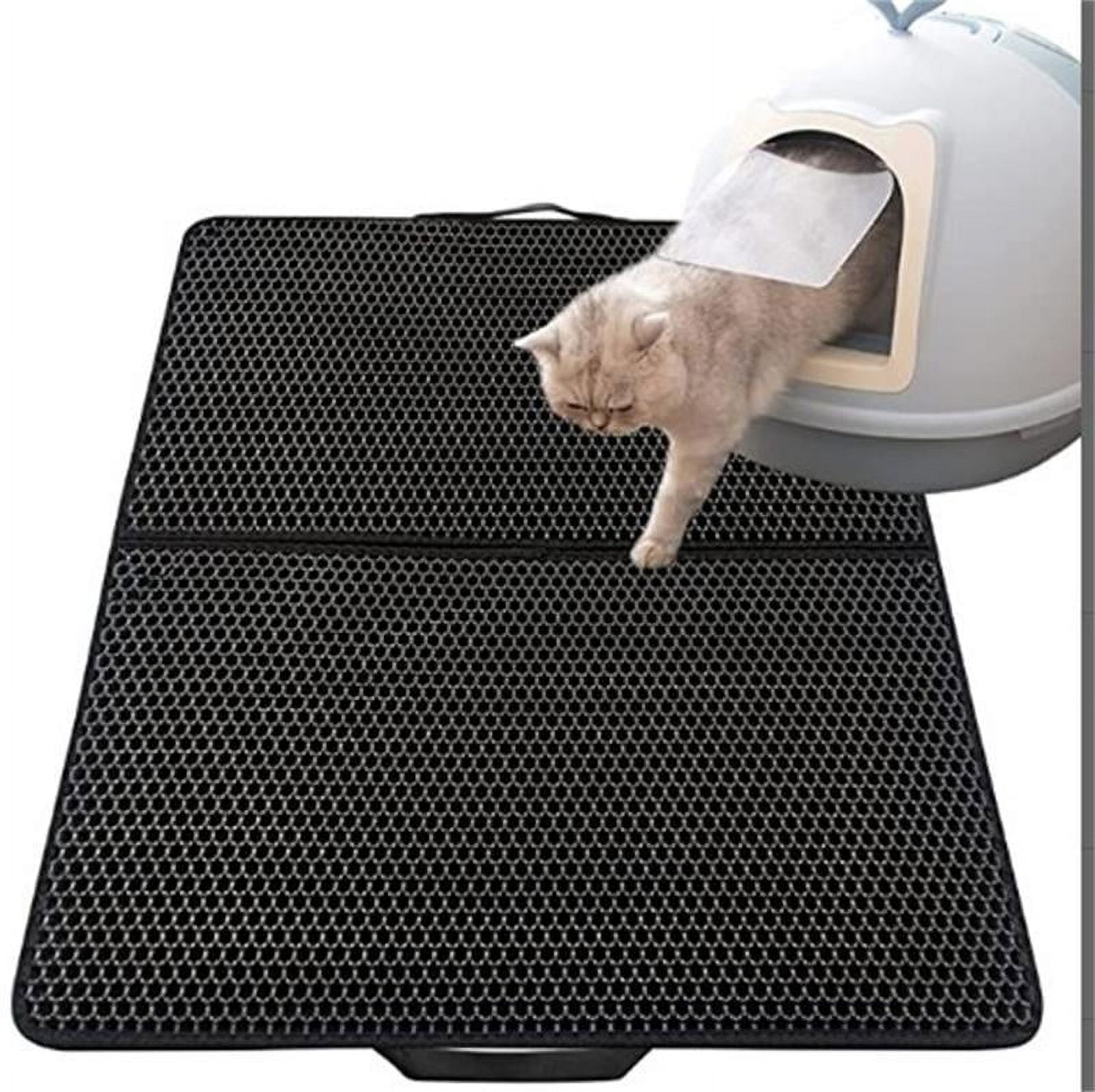 Cat Litter Mat, Double Layer Litter Box Mat, Urine & Water Proof Cat Litter Catcher
