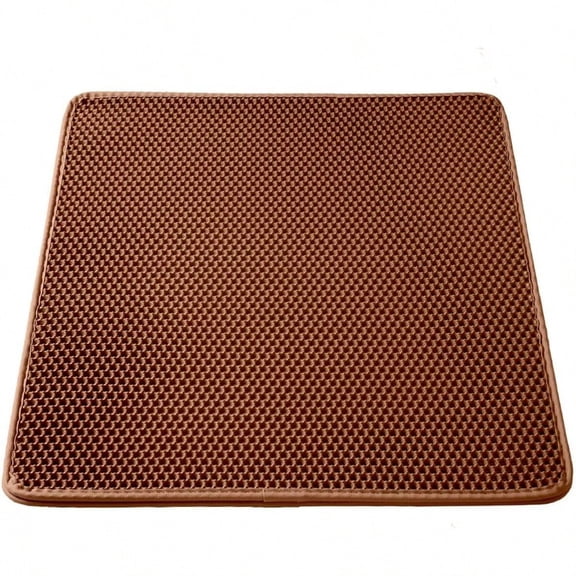 Cat Litter Mat Kitty Litter Trapping Mat Honeycomb Double Layer Mats No Phthalate Urine Waterproof Easy Clean Scatter Control Catcher Litter Tray Box Rug Carpet