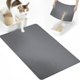 thumbnail image 1 of Cat Litter Mat Large Silicone 28x20 Inch Waterproof Non Slip Washable Litter Trapper Rug for Under Litter Box Gray or Black, 1 of 6