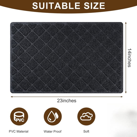 Cat Litter Mat Litter Box Mat,Litter Trapping Mat Durable PVC Pad, Easy ...