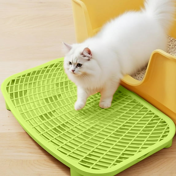 Cat Litter Mat Litter Trapping Mat, Litter Box Mat,Waterproof Cat Mats Easy Clean,Non-Slip Litter Mat for Cats, Kitty Litter Catcher Mat, Green