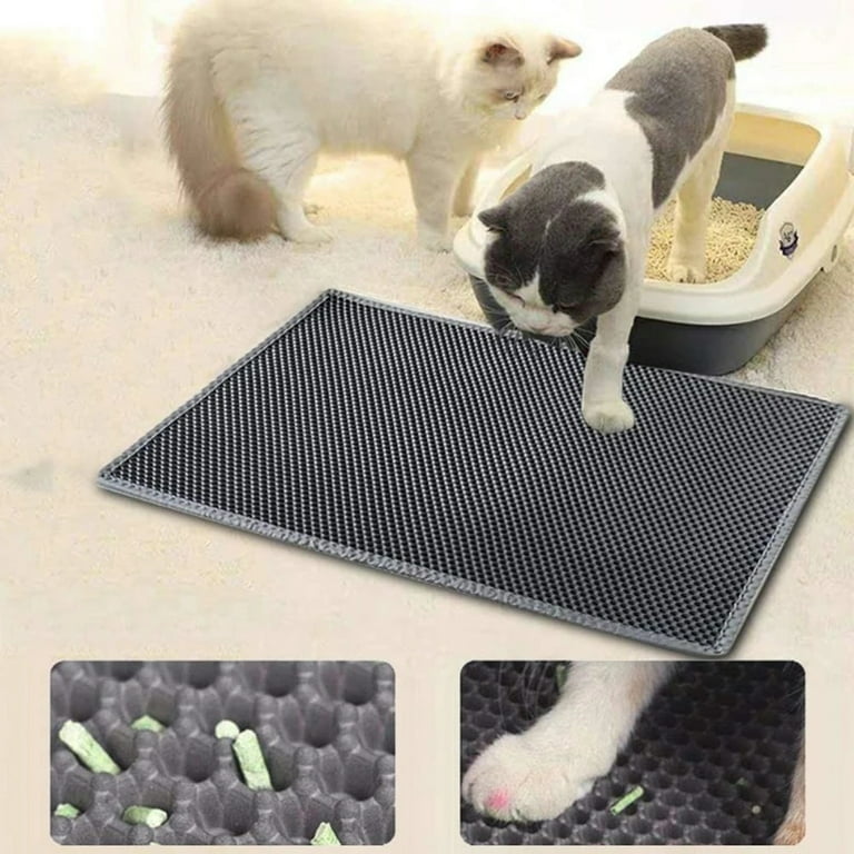 Pet Cat Litter Mat Waterproof Double Layer Kitten Litter Trapping