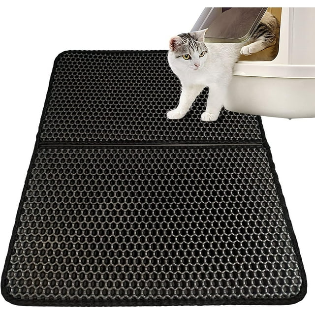 Cat Litter Mat, Litter Trapping Box Mat,Double Layer Trapping Litter