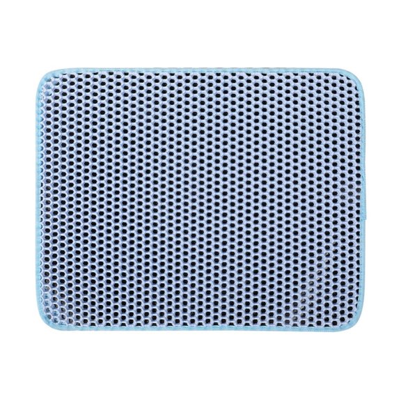 Cat Litter Mat Waterproof,24"x18" Double-Layer,Non-Slip,Urine-Proof Litter Box Mats for Scatter Control,Easy to Clean,Grey (2 Pack)