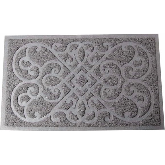 PetLike Cat Litter Trapping Mat, Thick Durable Waterproof  Washable, Non-Slip Backing, Soft on Paws, Easy to Clean,  BPA Free (Light Grey)