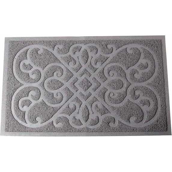 PetLike XL Cat Litter Trapping Mat, Thick Durable Waterproof Washable , Non-Slip Backing, Soft on Paws , Easy to Clean, BPA Free (Light Grey)