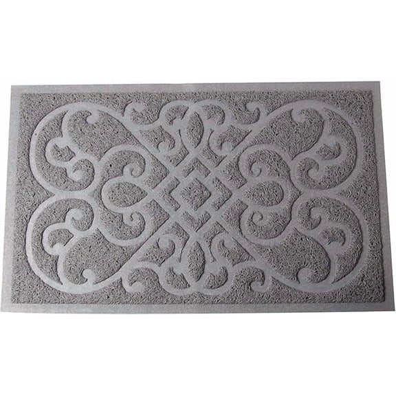 PetLike XL Cat Litter Trapping Mat, Thick Durable Waterproof  Washable , Non-Slip Backing,  Soft on Paws ,  Easy to Clean, BPA Free (Light Grey)