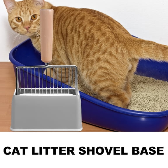 Supvox Convenient Cat Litter Storage Grey 2Pcs