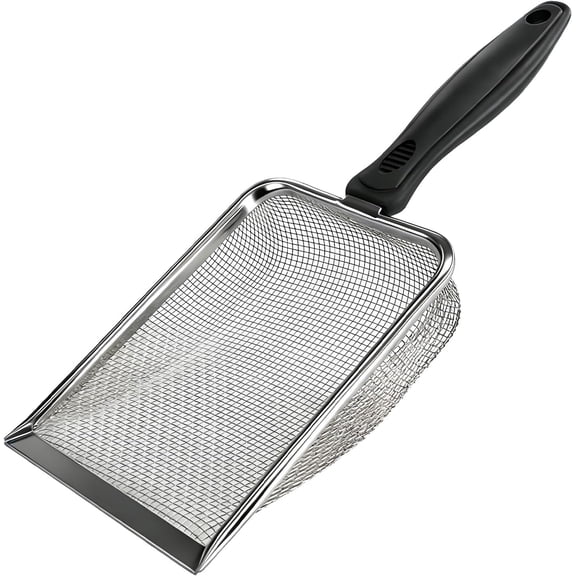 Cat Litter Scoop,Kitty Litter Scoop with Stainless Steel Mesh, 2.8mm Hole Scoop for Cat Litter,Chicken Coop Sand, Beach Sand