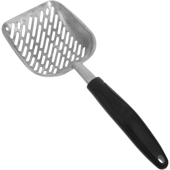 Cat Litter Scoop, Kitty Metal Scooper, Aluminum Alloy Sifter, Kitten Pooper Lifter, Deep Shovel, Long Handle, Poop Sifting, Durable, Heavy Duty, for Litter Box