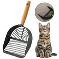 thumbnail image 1 of Cat Litter Scoop,Kitty Shovel with Hook and Hole,Metal Sifter Scooper Stainless Steel for Easy Cleaning,Durable and Heavy Duty,Odor-Free for Litter Box(Black For Long Particles), 1 of 9