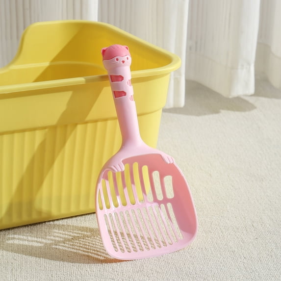 Cat Litter Scoop - Large Size with Fine Holes, Thickened Design for Tofu Litter, Universal Cat Poop Scooper for Cat Cleaning, Pink - Cat Owners, Litter Box Cleaning, Daily Cat Care