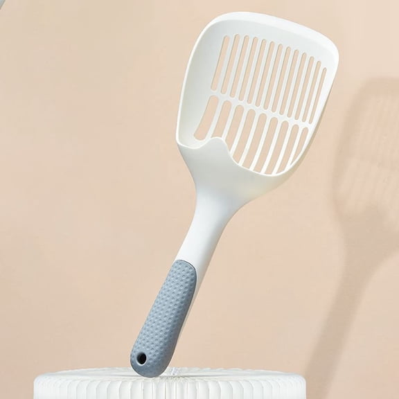 Cat Litter Scoop Non-Stick 11.6 Inch Plastic Long Handle with Hanging Hook and Dual Slot for Litter Box