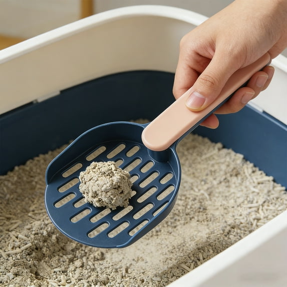 Cat Litter Scoop,Non Stick Cat Sifting Litter Scoop Shovel,Kitty Scooper Easy Sifting with 8-Shaped Hole Design for Box Clumping Crystal Litters Pellets