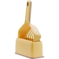 thumbnail image 1 of Cat Litter Scoop with Storage Base Holder Set, Color-Block Wall Hanging Sifting Shovel for Cat and Dog Waste Cleaning, Modern Minimalist Pet Litter Box Accessories, 1 Set, 1 of 4