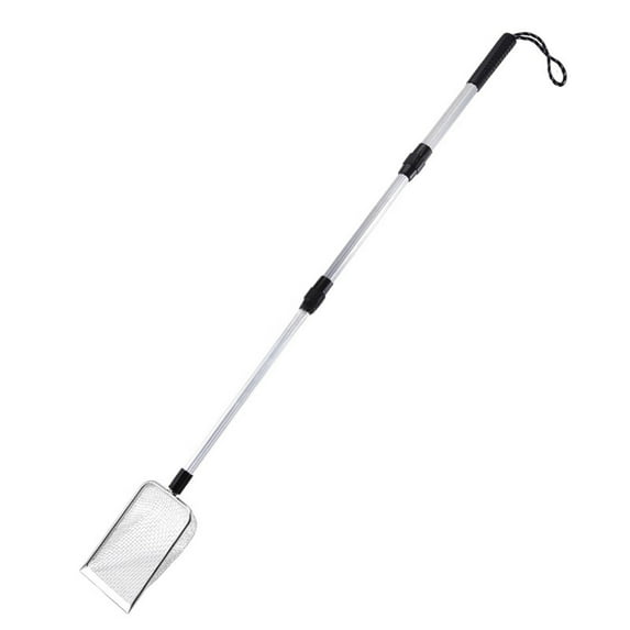 Cat Litter Scoop with Extendable Handle Stainless Steel for Clumping Walnut Sand Small Pets Waste Shovel