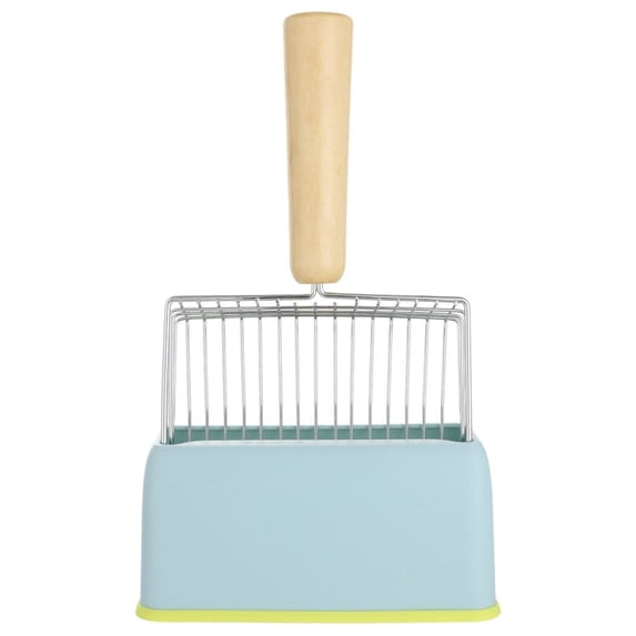 Cat Litter Scoop with Scoop Stand, Metal Poop Scooper Caddy, Durable Cleanup Tool Set for Cat Kitten