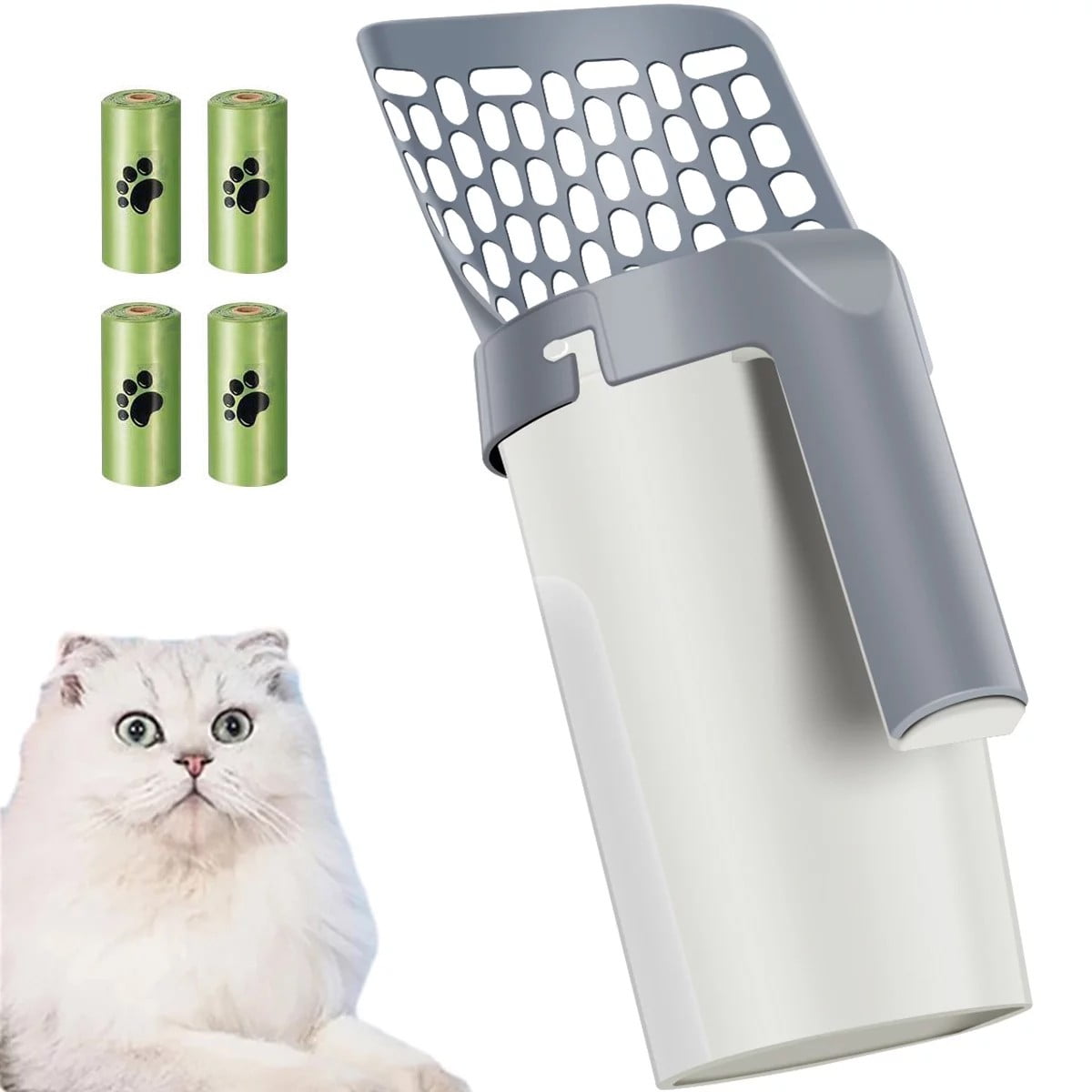Cat Litter Scooper with Holder Portable Kitty Litter Scoop for Litter