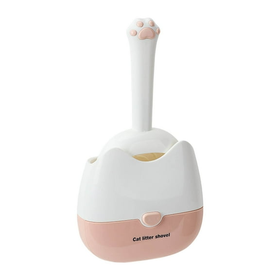 Cat Litter Scooper with Wall-Mounted Holder – Convenient Litter Box Accessory with Wide Basket Sifter, Easy Cleanup for Home & Living Room