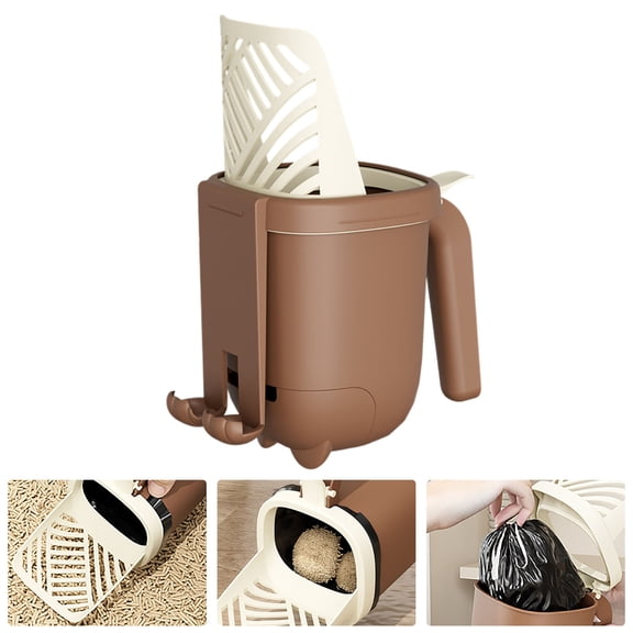 Cat Litter Storage Bucket Sand Leakage Function Self Cleaning Portable Pet Litter