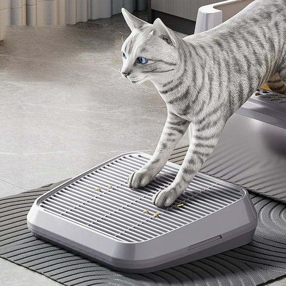 Cat Litter Trapping Pedal Anti-Slip Cat Litter Capture Step Mat Double Layer Grid Litter Catcher Ramp for All Cat Kitten Litter Boxes Keep Floor Clean