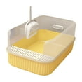 thumbnail image 1 of Cat Litter Tray Cat Bedpan Pet Accessories Easy to Clean Durable Cat Litter Box Yellow, 1 of 8