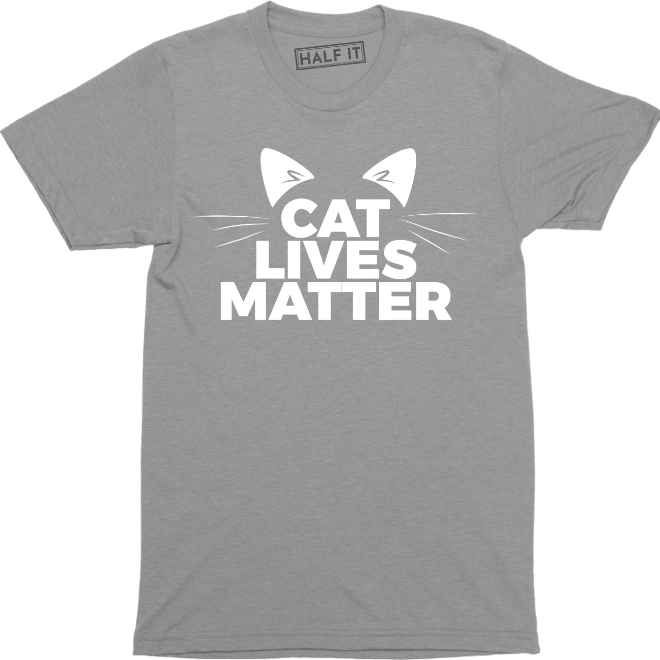 T-shirt Humour 'Cat Lives Matter' Pour Hommes - Coton, Manches Courtes, Col Rond, Fait Main