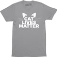 thumbnail image 1 of Cat Lives Matter Funny Men's Kitty Animal Lovers Rescue Kitten T-Shirt, 1 of 4