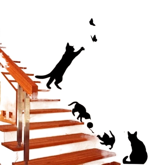 Cat Living Room Decor Removable Decal Vinyl Mural Art PVC Wall Sticker 1pcs