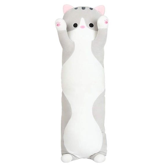 Cat Long Plush Body Pillow,  44'' Squishy Pillow for Animals Doll Toy Gift for Girlfriend Girls Boys