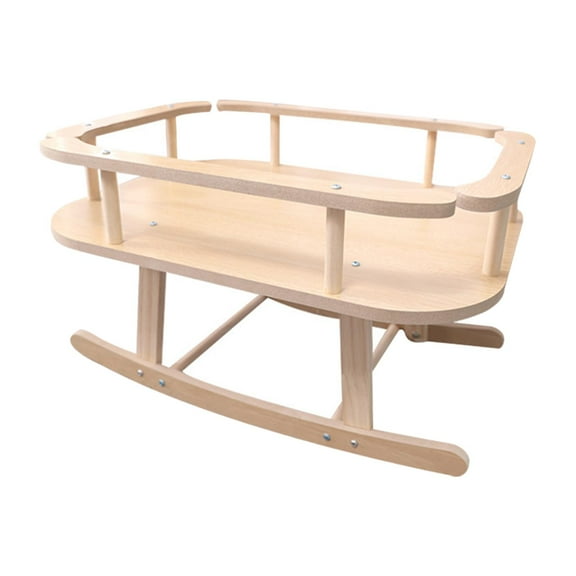 Cat Lounge Bed Cat Lounge Chair Wooden Rocking Cradle Bed Floor Standing Swing Toy Stable Modern Swing Chair Hammock for Puppy Resting Play