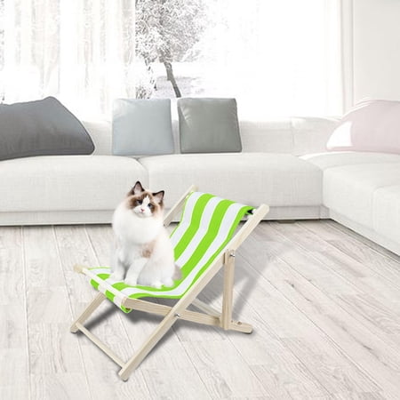 Cat Lounge Chair Cat Hammock Bed recliner Resting Large Adjustable Cats Raised Bed Pet Cot for Puppy, Indoor Cats, Kitten, Small Animal, Bunny Green