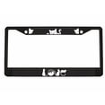 thumbnail image 1 of Cat Love Logo License Plate Frame Car Tag Holder Cover/Car Accessories (Carbon), 1 of 4