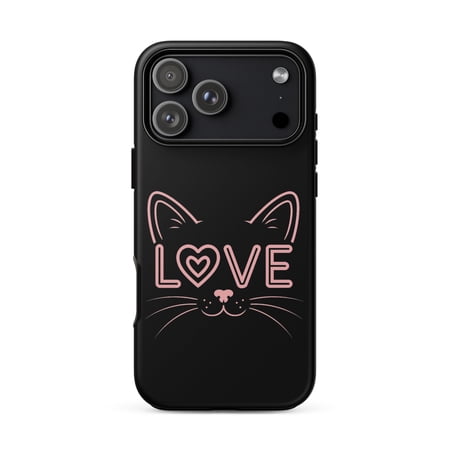 Cat Love Phone Case for iPhone 17 Pro Max: Feline Cute & Fiercely Protected