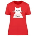 thumbnail image 1 of Cat Love Striped Cat T-Shirt Women -Image by Shutterstock, Female x-Large, 1 of 2