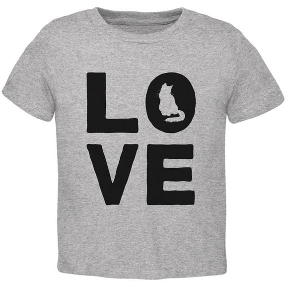 Cat Love Toddler T Shirt Heather 4T