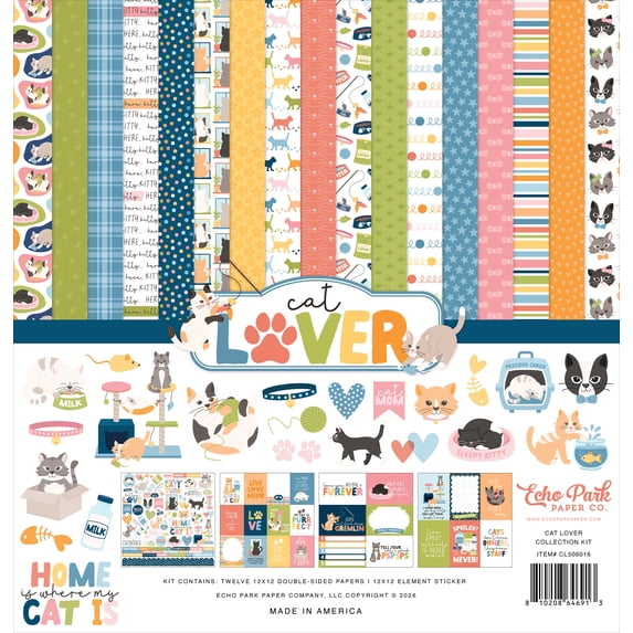 Echo Park Collection Kit 12"X12"-Cat Lover