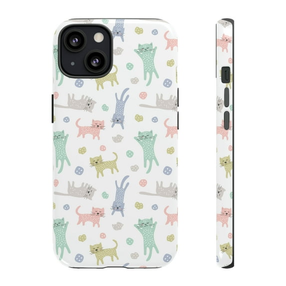 Cat Lover Colorful iPhone 15 Case-iPhone Case-iPhone 14 Case-iPhone