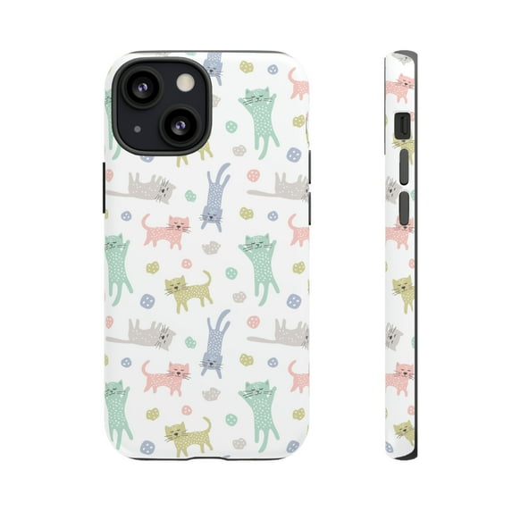 Cat Lover Colorful iPhone 15 Case-iPhone Case-iPhone 14 Case-iPhone