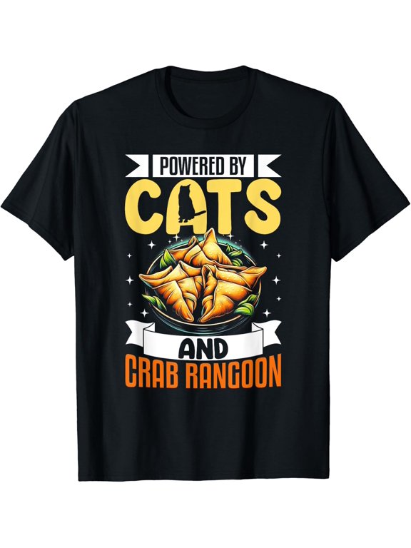 Cat Lover Crab Rangoon T Shirt Size S-5XL