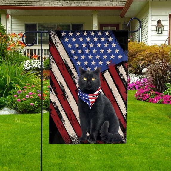Cat Lover Gift Black Cat Flag