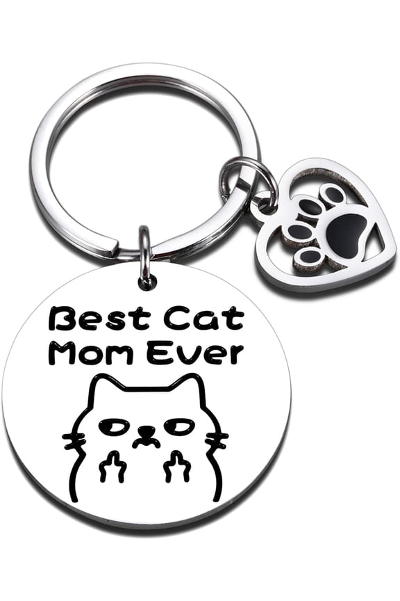 Cat Lover Gifts for Women, Cat Mom Gifts, Cat Gifts for Cat Lovers, Cat Keychain Gifts for Her, Birthday Valentines Day Gifts for Mom Cat Mom Mothers Day Gifts Christmas Stocking Stuffers for Women