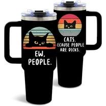 Cat Lover Gifts for Women, Rainbow Cat Tumbler for Mom Girls Friends Sister, Gifts for Birthday Christmas Thanksgiving, 40 Oz Tumbler with Handle Lid and Straw, 1PCS