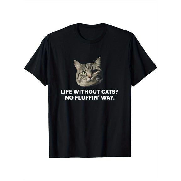 Cat Lover Graphic Tee T-Shirt Funny Cotton Top Playful Casual Short Sleeve Holiday Apparel Black,3XL